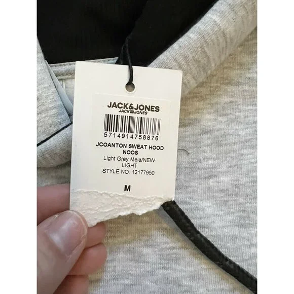 NWT Men's M JACK AND JONES Anton Logo Pullover Hoodie msrp $49.50 - Picture 4 of 6